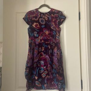 Nanette Lepore floral watercolor print dress, size 8